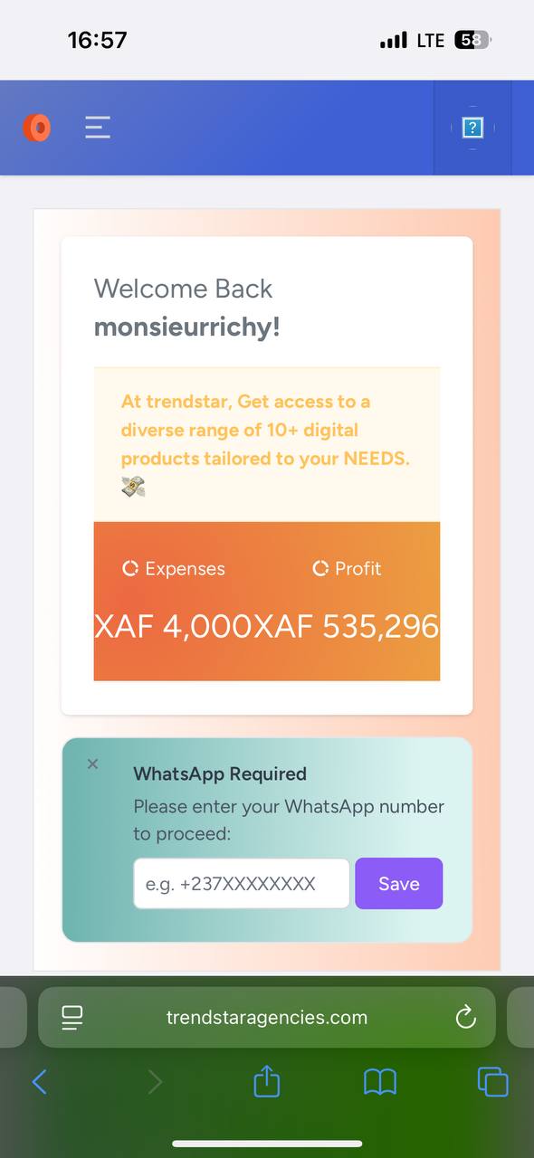 Image de la plateforme TrendStar